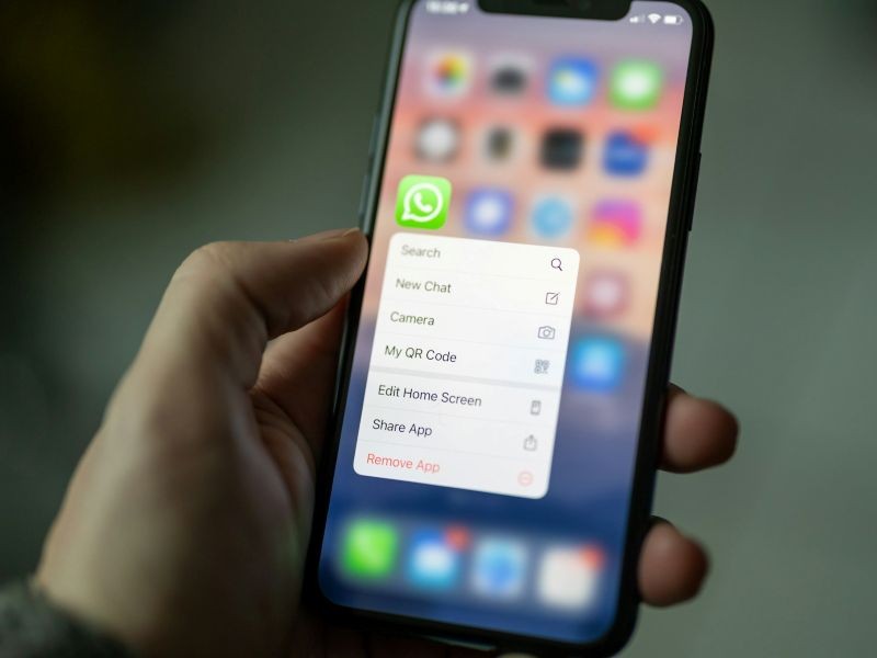 tela de celular mostrando o aplicativo do whatsapp