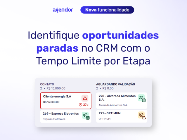 tempo limite na etapa agendor