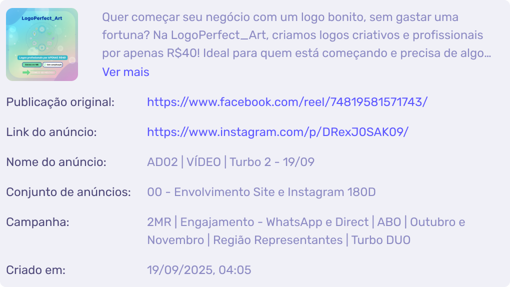 de qual anúncio veio o lead no WhatsApp