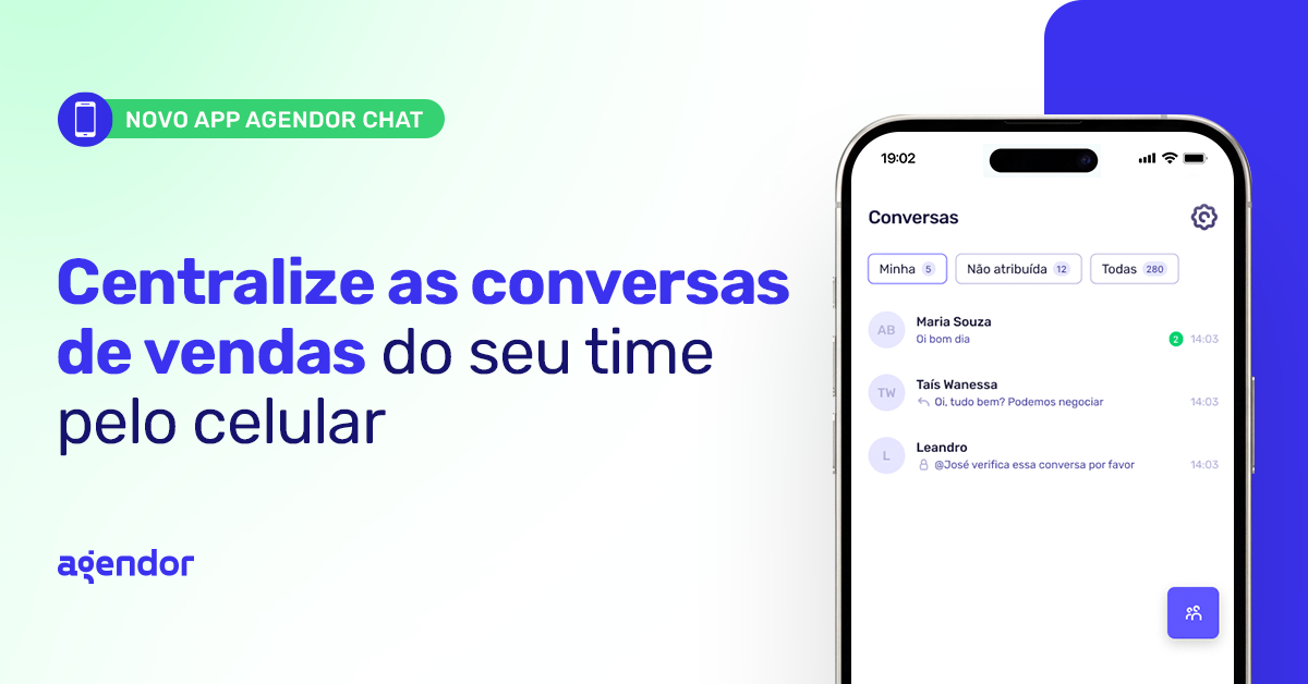 centralize conversas de whatsapp agendor chat