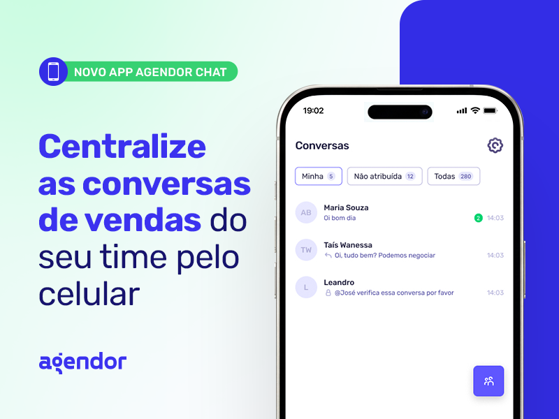 aplicativo do Agendor Chat